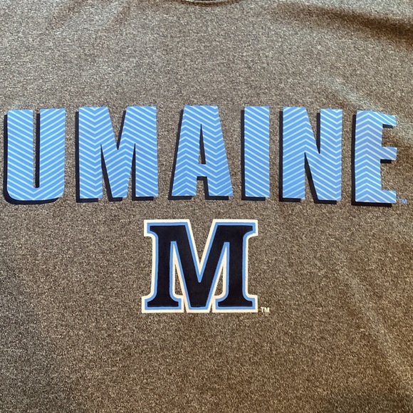 Men’s gray UMaine stretch t-shirt - Picture 3 of 6